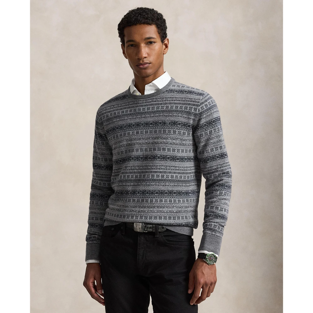 Ανδρικό Πλεκτό Πουλόβερ Polo Ralph Lauren με Σχέδιο Fair Isle