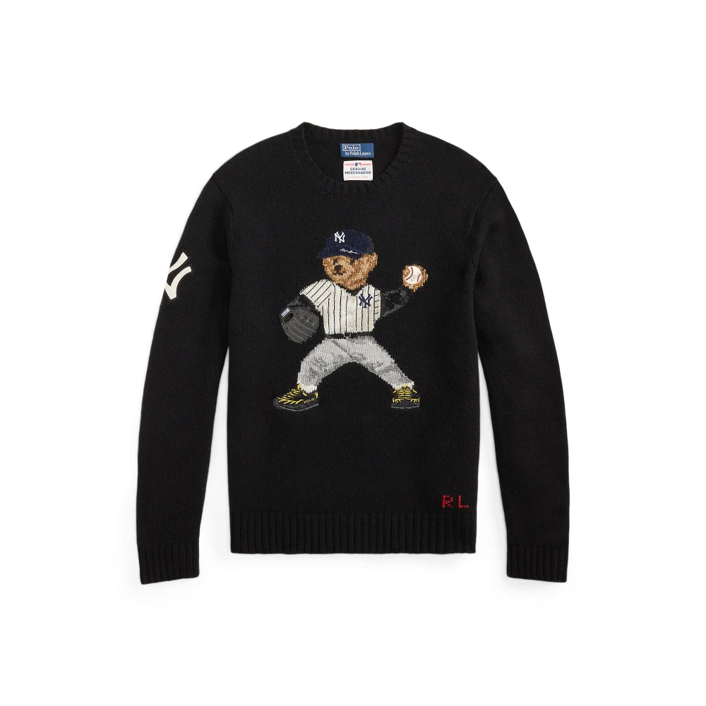 Ανδρικό Πλεκτό Πουλόβερ Polo Ralph Lauren με Σχέδιο Polo Bear MLB Yankees