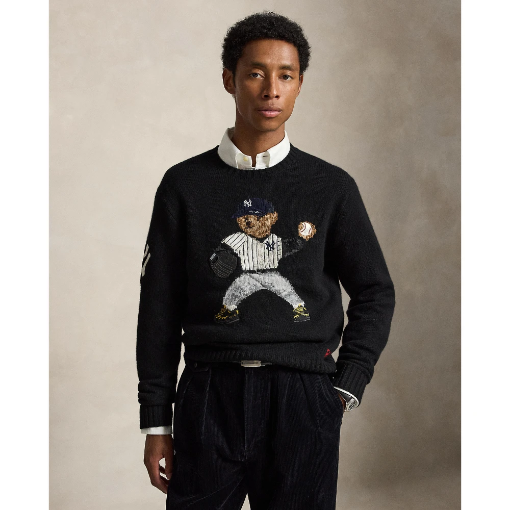 Ανδρικό Πλεκτό Πουλόβερ Polo Ralph Lauren με Σχέδιο Polo Bear MLB Yankees