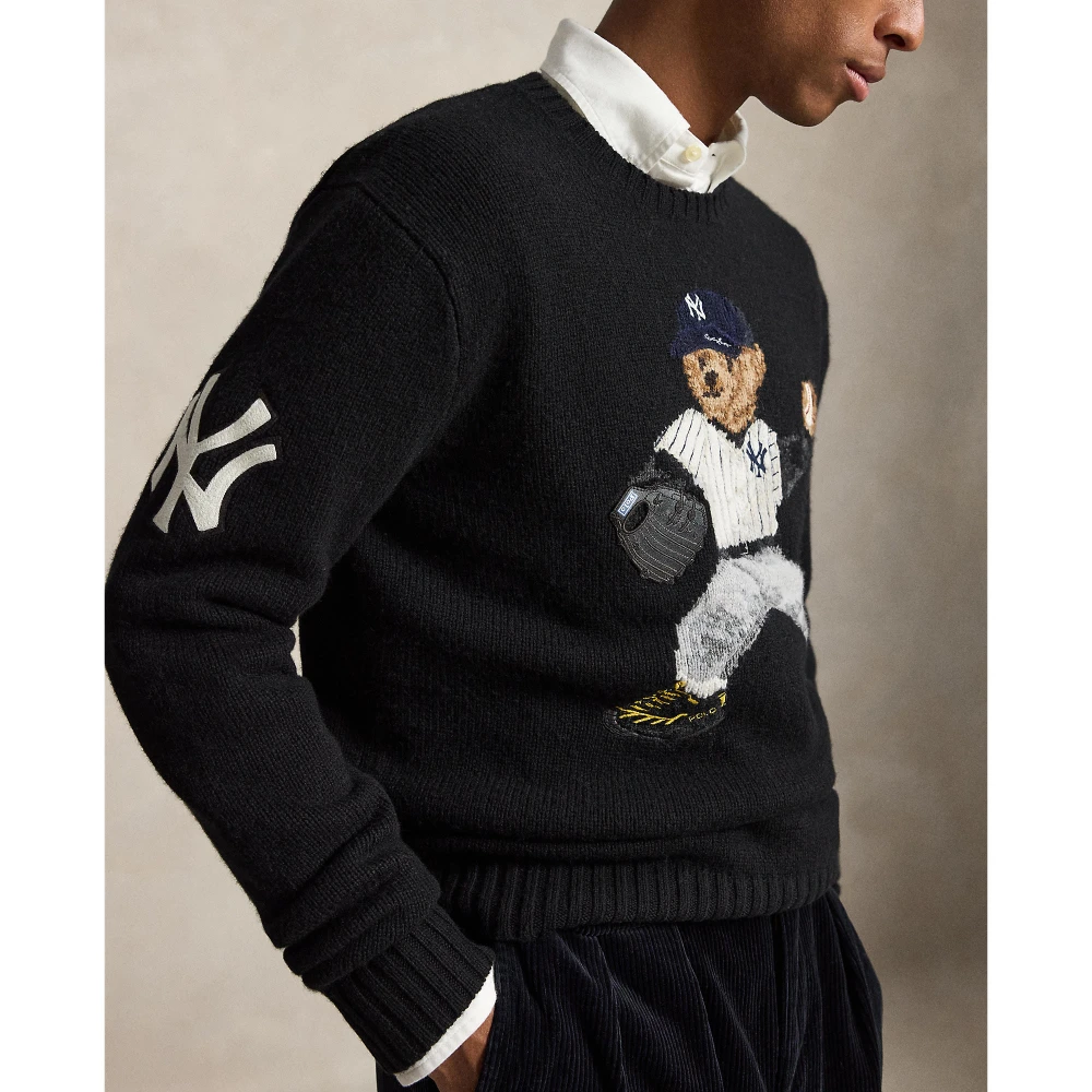 Ανδρικό Πλεκτό Πουλόβερ Polo Ralph Lauren με Σχέδιο Polo Bear MLB Yankees