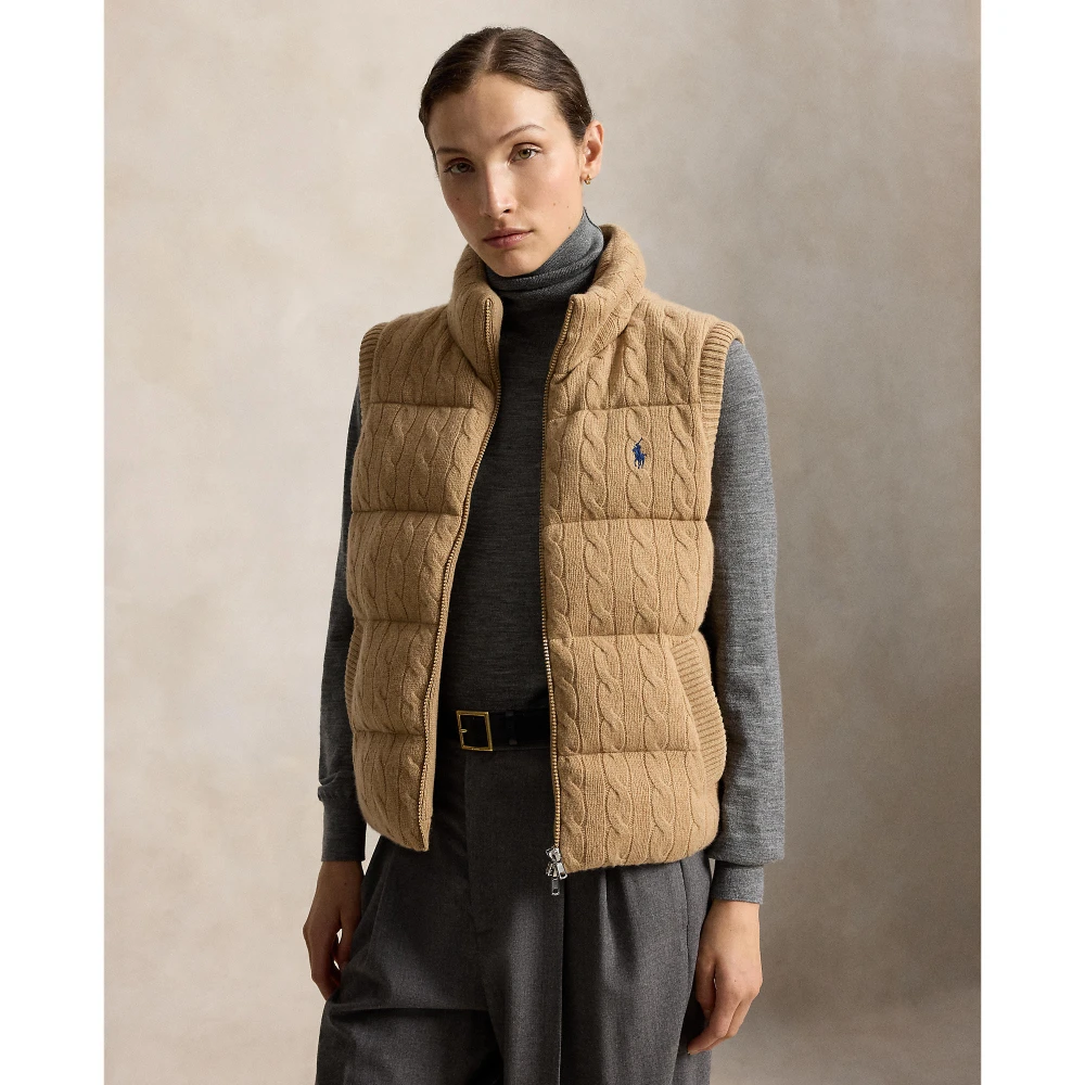 Γυναικείο Πλεκτό Γιλέκο Polo Ralph Lauren με Σχέδιο Cable Knit