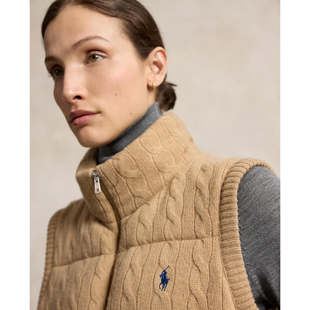 Γυναικείο Πλεκτό Γιλέκο Polo Ralph Lauren με Σχέδιο Cable Knit