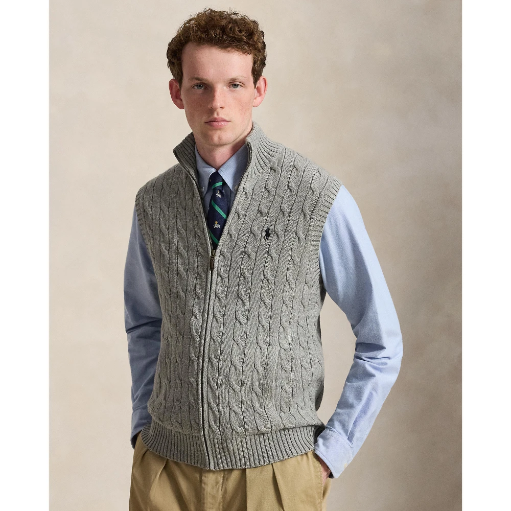 Ανδρικό Πλεκτό Γιλέκο Polo Ralph Lauren με Σχέδιο Cable Knit