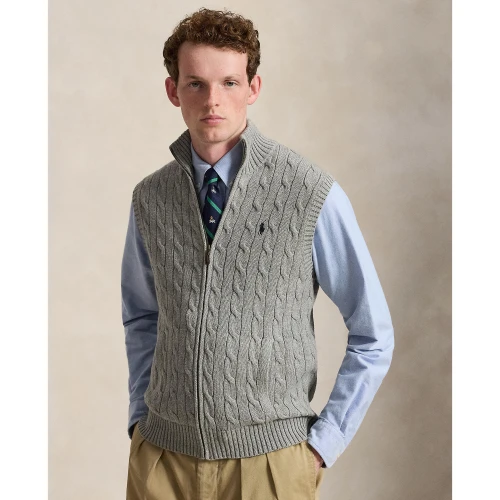 Ανδρικό Πλεκτό Γιλέκο Polo Ralph Lauren με Σχέδιο Cable Knit