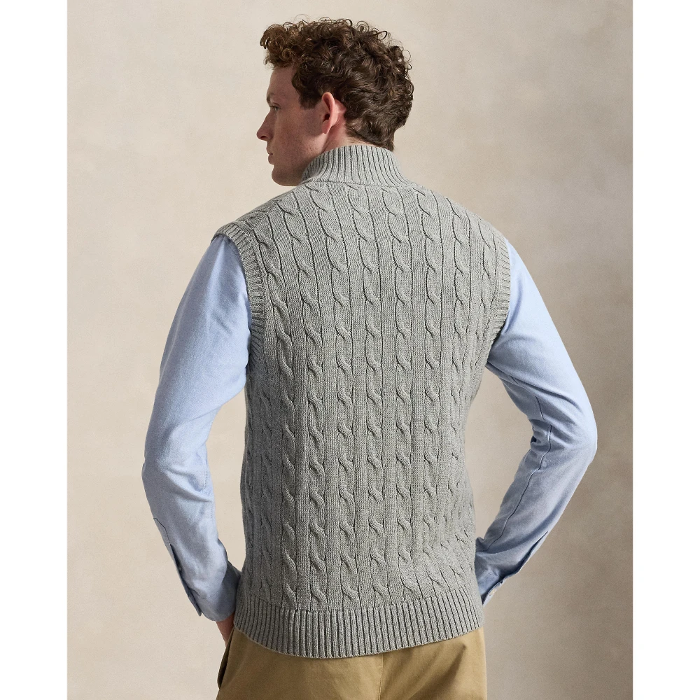 Ανδρικό Πλεκτό Γιλέκο Polo Ralph Lauren με Σχέδιο Cable Knit