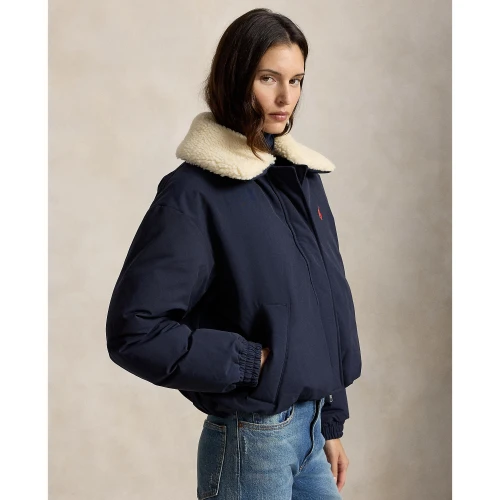 Γυναικείο Υφαντό Μπουφάν Polo Ralph Lauren με Γιακά από Sherpa