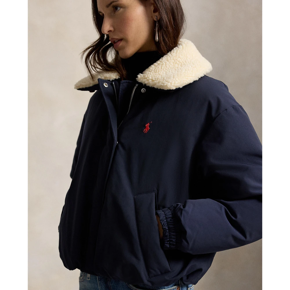 Γυναικείο Υφαντό Μπουφάν Polo Ralph Lauren με Γιακά από Sherpa