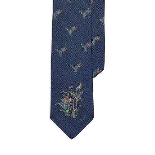 Men's Woven Neck Tie Polo Ralph Lauren with Duck Pattern