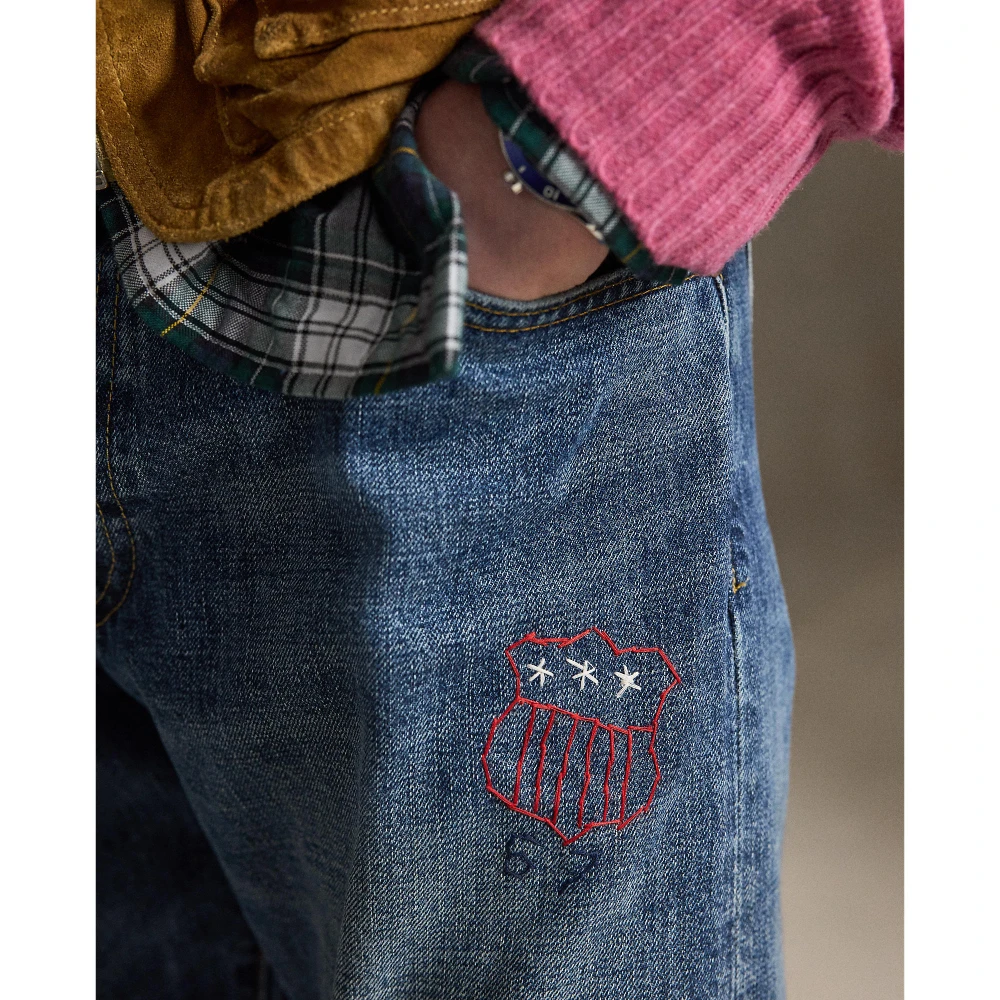 Ανδρικό Ίσιο Τζιν Παντελόνι Polo Ralph Lauren με Απλικέ Λεπτομέρειες
