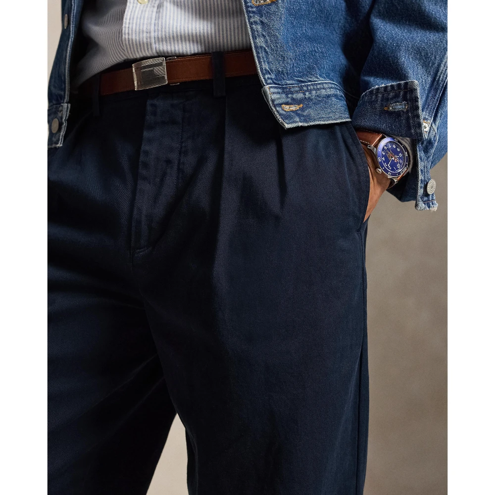 Ανδρικό Υφαντό Παντελόνι Polo Ralph Lauren με Πιέτες