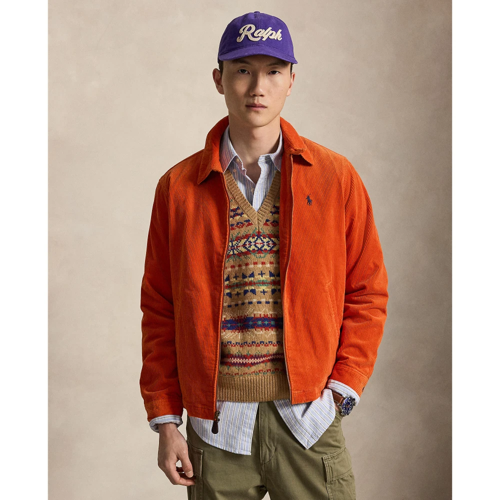 Ανδρικό Αντιανεμικό Μπουφάν Polo Ralph Lauren από Κοτλέ Ύφασμα με Επένδυση