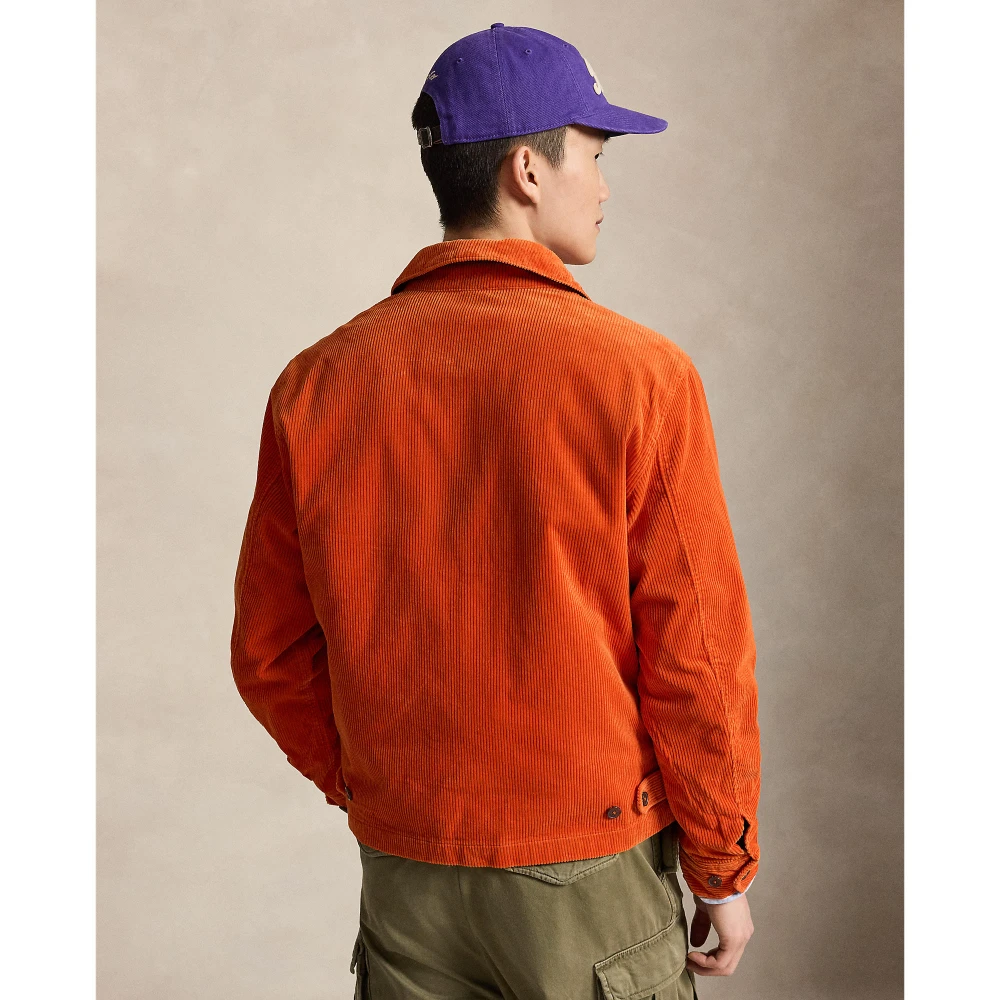 Ανδρικό Αντιανεμικό Μπουφάν Polo Ralph Lauren από Κοτλέ Ύφασμα με Επένδυση