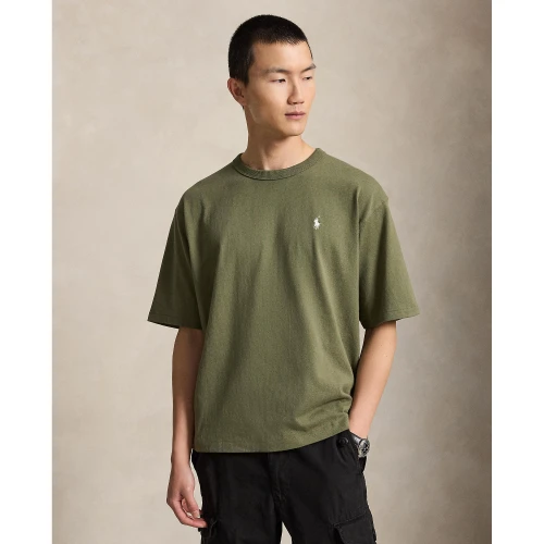 Ανδρικό Κοντομάνικο Μπλουζάκι Polo Ralph Lauren με Πλεκτό Γιακά Jersey