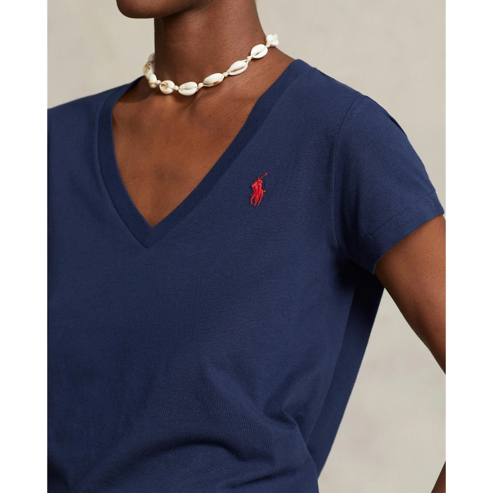 Γυναικείο T-shirt Cotton Jersey V-Neck Polo Ralph Lauren