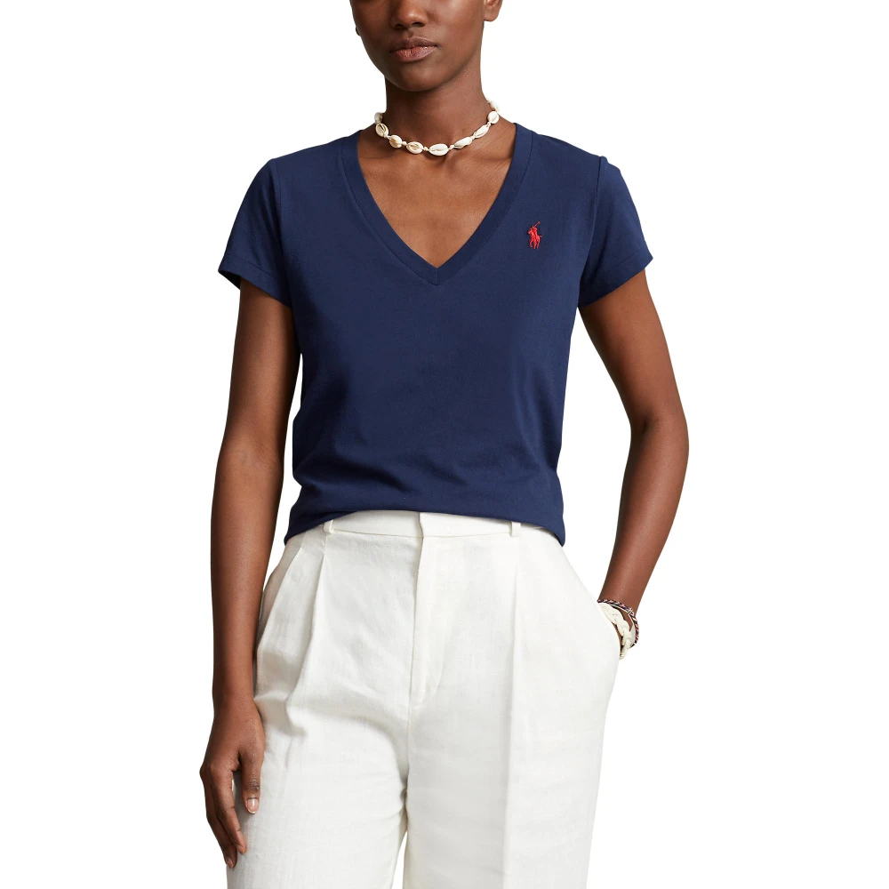 Γυναικείο T-shirt Cotton Jersey V-Neck Polo Ralph Lauren