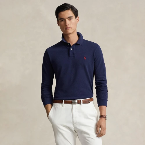 Ανδρική Μακρυμάνικη Μπλούζα Custom Slim Fit Polo Ralph Lauren