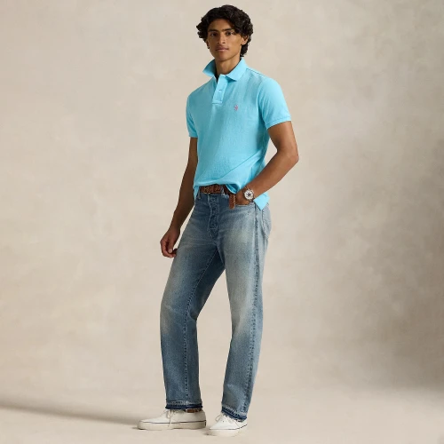 Ανδρική Μπλούζα The Iconic Mesh Polo Shirt Polo Ralph Lauren