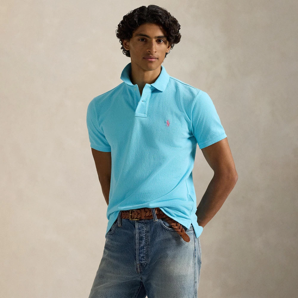 Ανδρική Μπλούζα The Iconic Mesh Polo Shirt Polo Ralph Lauren