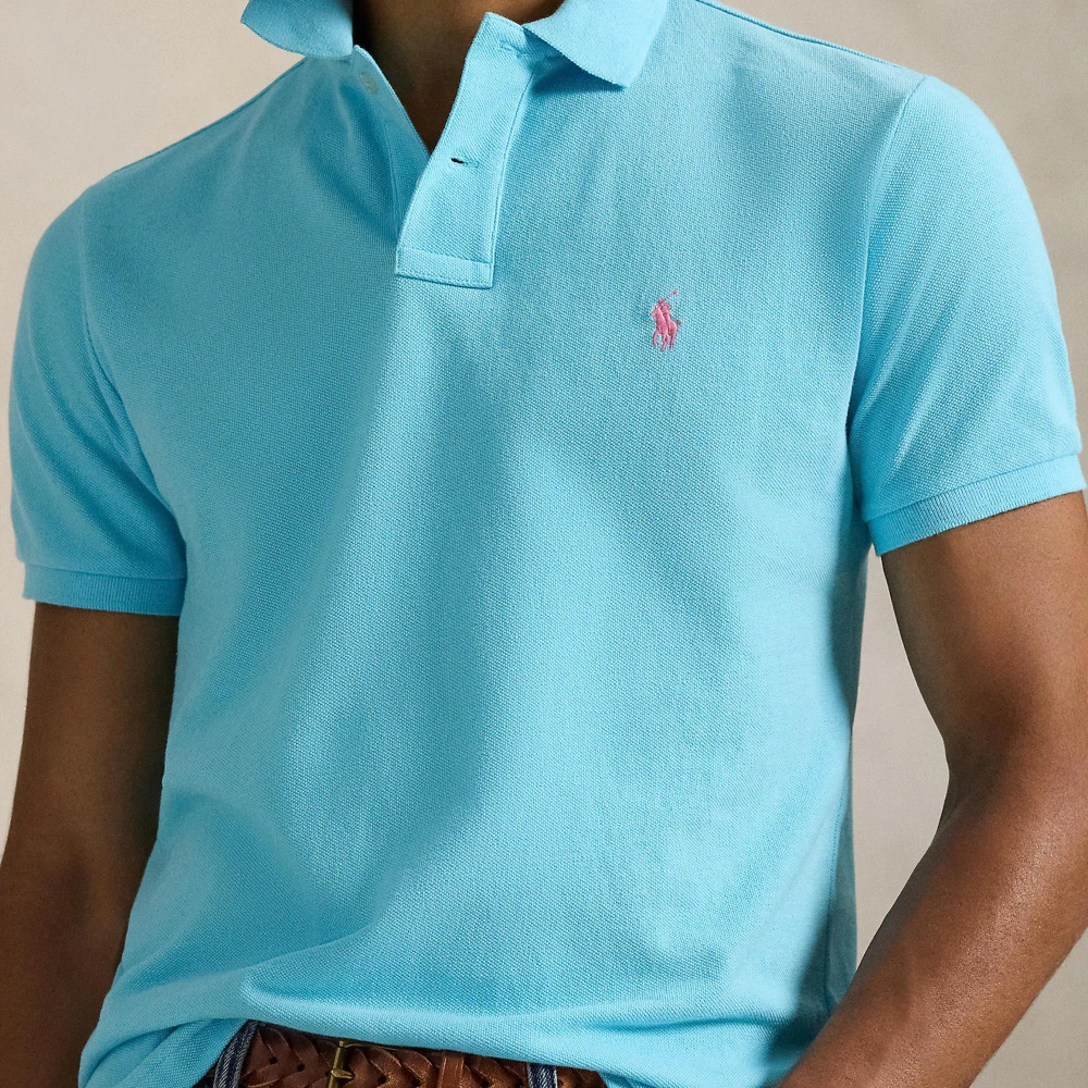 Ανδρική Μπλούζα The Iconic Mesh Polo Shirt Polo Ralph Lauren