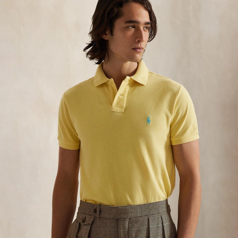 Ανδρική Μπλούζα The Iconic Mesh Polo Shirt Polo Ralph Lauren
