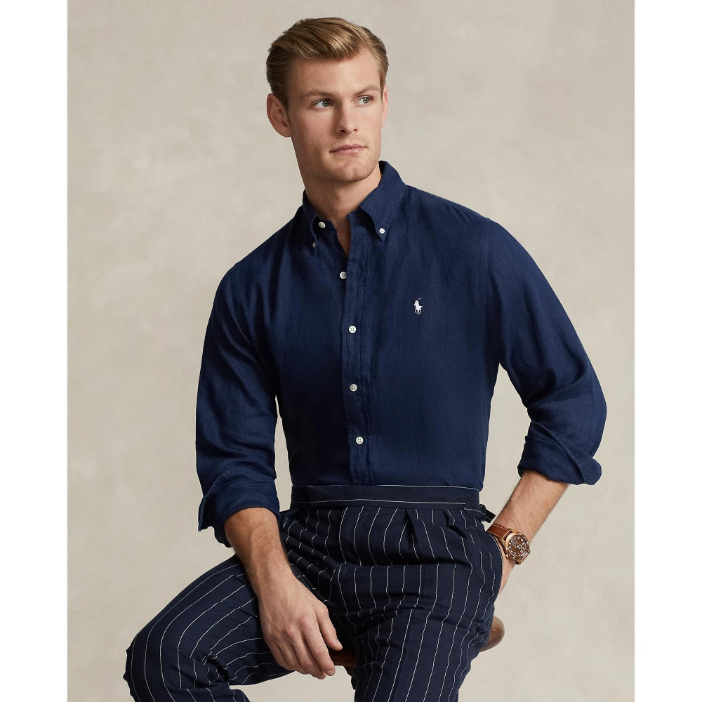 Ανδρικό Λινό Πουκάμισο Custom Fit Polo Ralph Lauren
