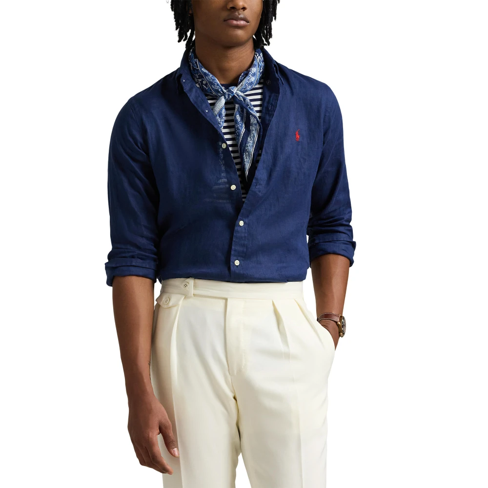 Ανδρικό Λινό Πουκάμισο Slim Fit Polo Ralph Lauren