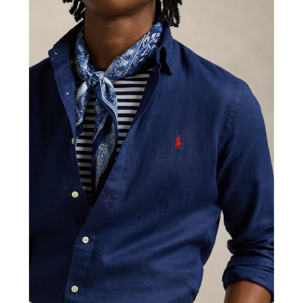 Ανδρικό Λινό Πουκάμισο Slim Fit Polo Ralph Lauren