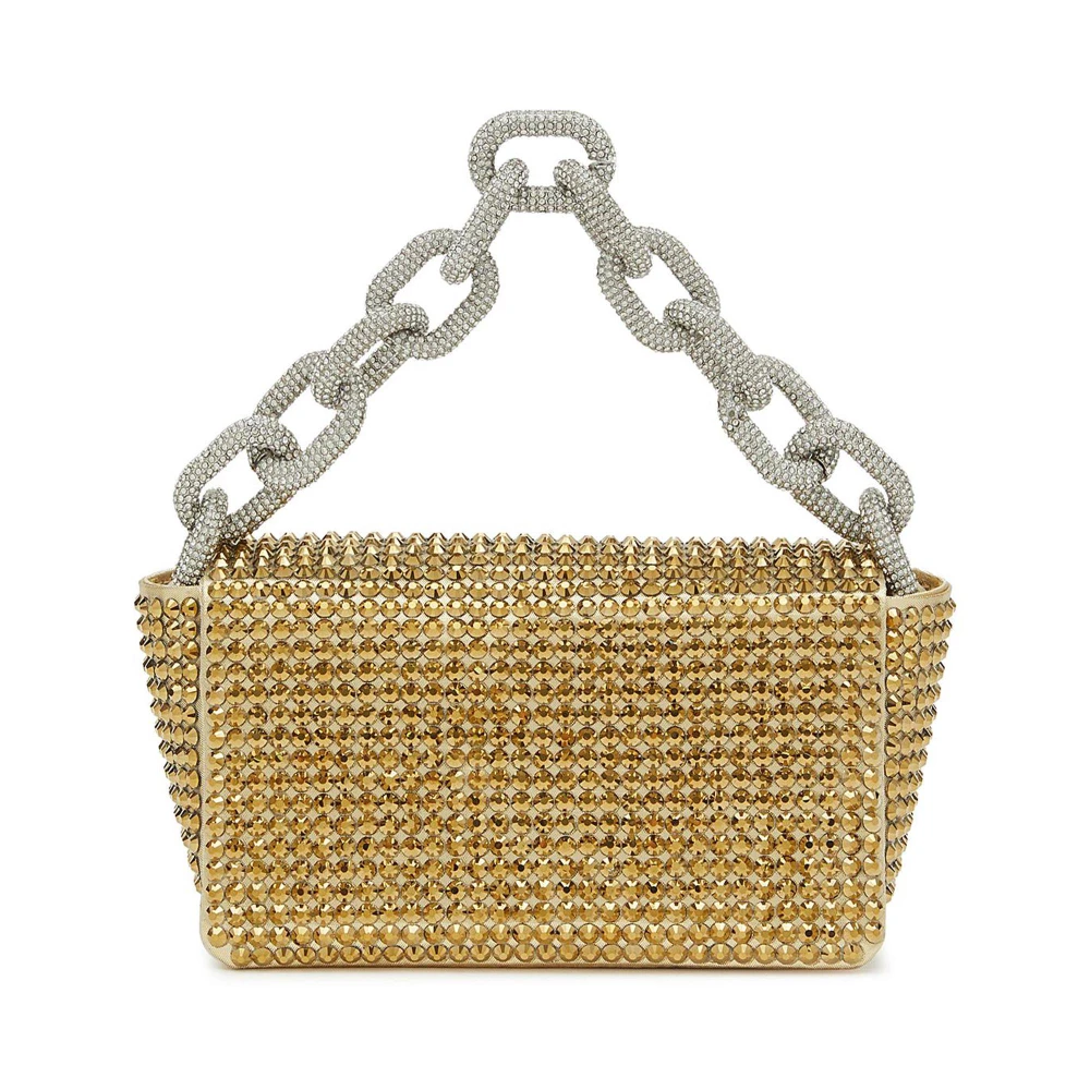 Γυναικεία Τσάντα Cookie Lame Gold + Crystal Gold Gedebe