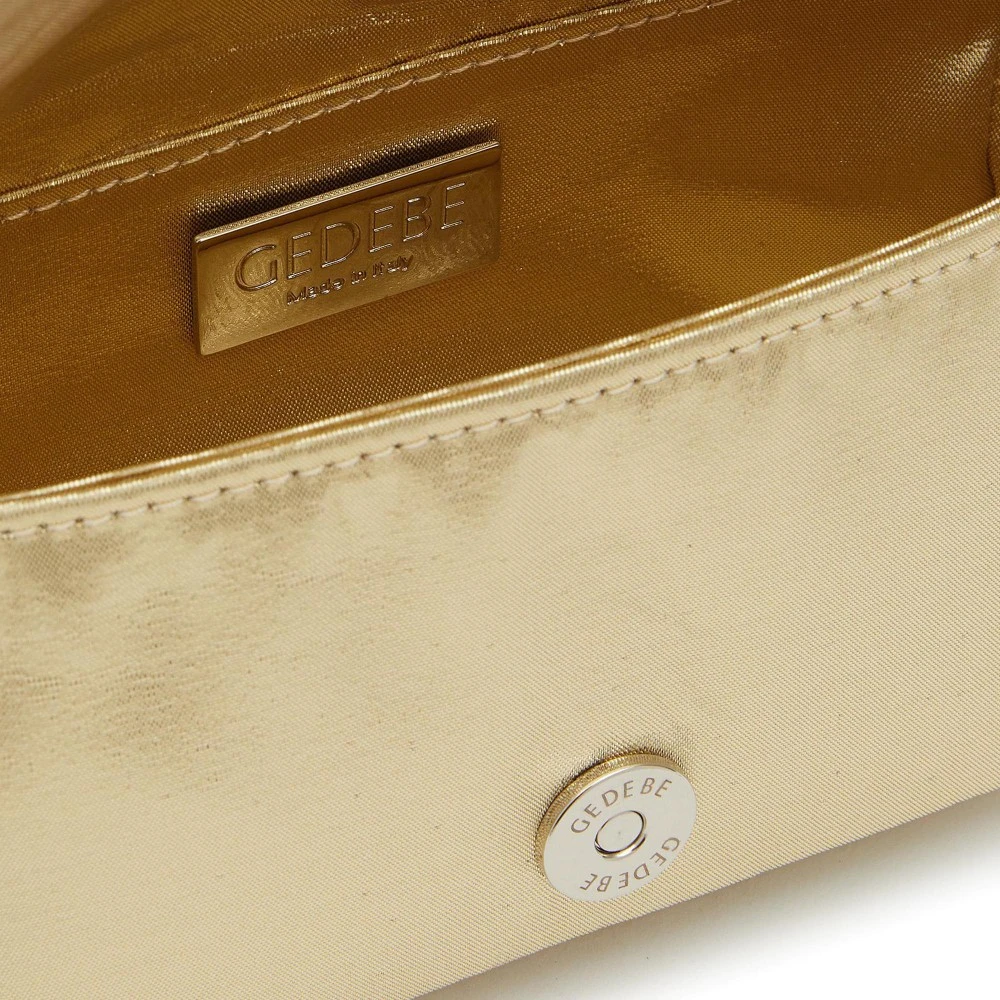 Γυναικεία Τσάντα Cookie Lame Gold + Crystal Gold Gedebe