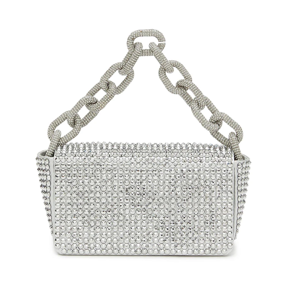 Γυναικεία Τσάντα Cookie Lame Silver + Crystal Silver Gedebe