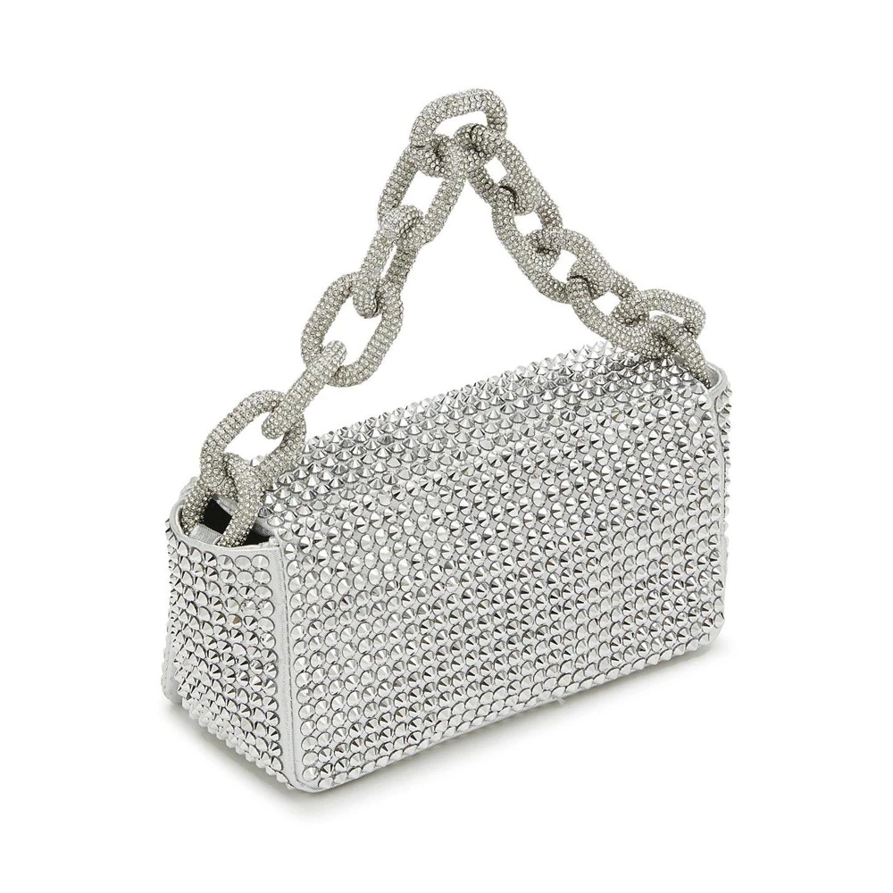 Γυναικεία Τσάντα Cookie Lame Silver + Crystal Silver Gedebe