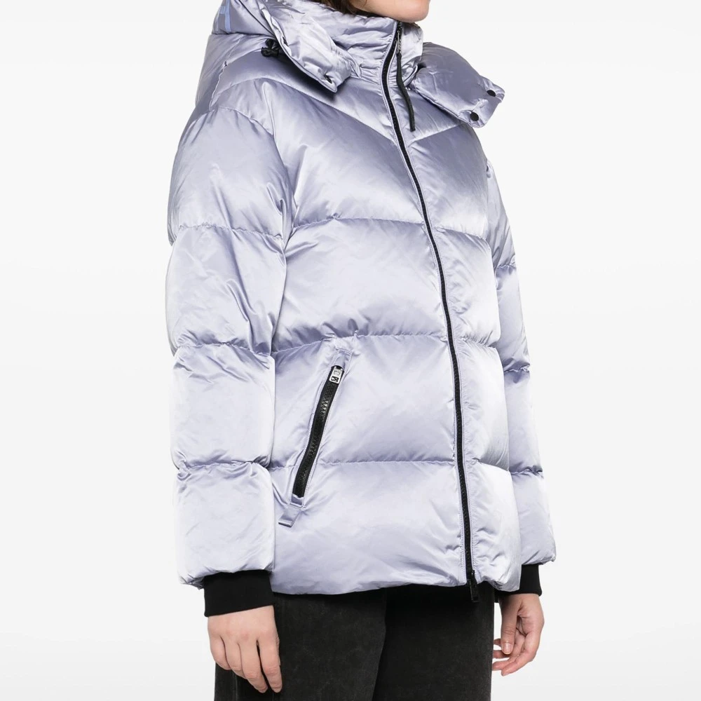 Γυναικείο Μπουφάν με Kουκούλα Satin Logo Puffer Woolrich