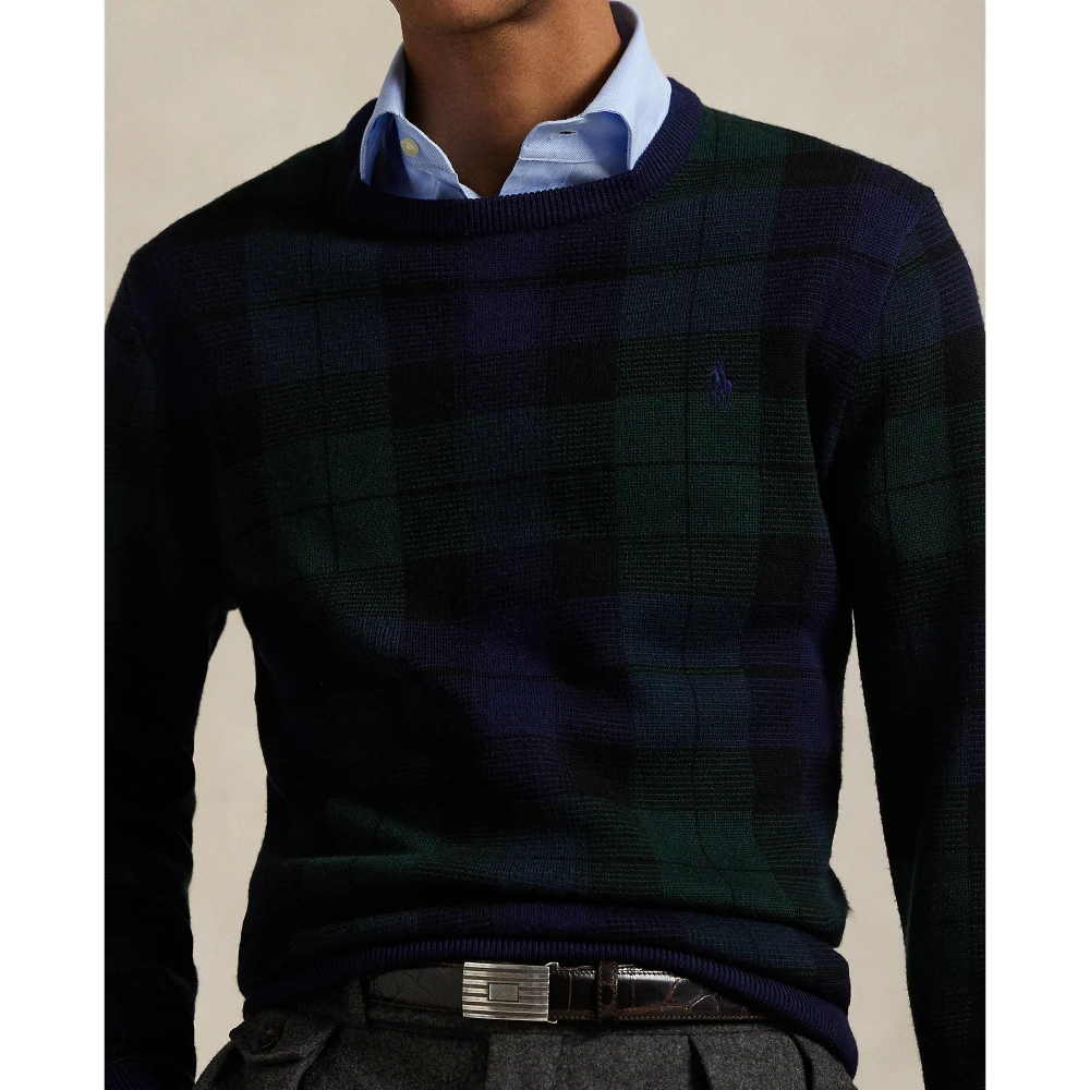Ανδρικό Μάλλινο Πουλόβερ Plaid Washable Polo Ralph Lauren