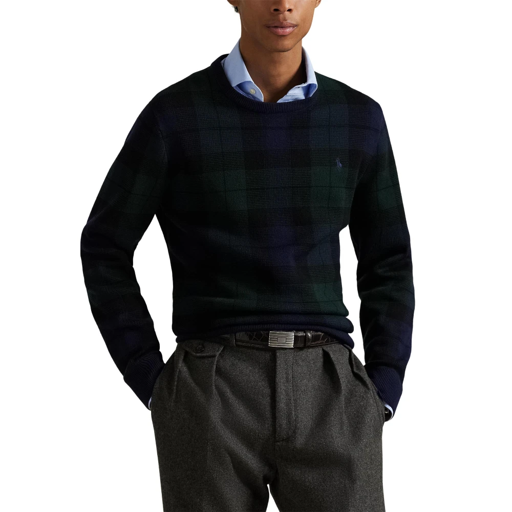Ανδρικό Μάλλινο Πουλόβερ Plaid Washable Polo Ralph Lauren