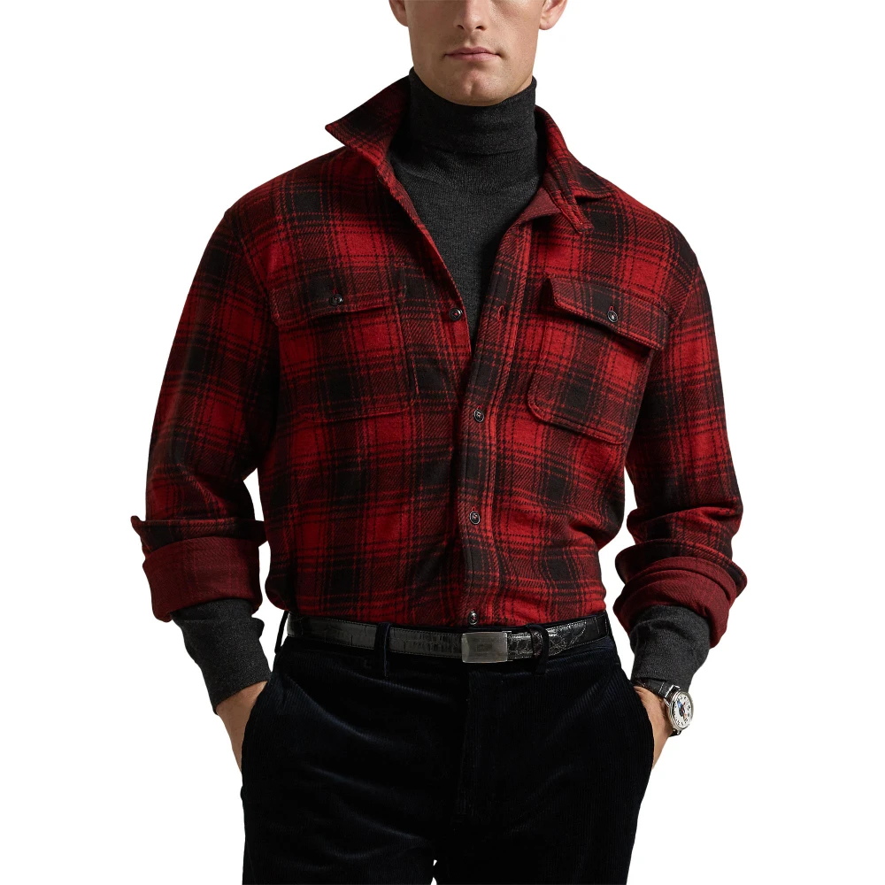 Ανδρικό Πλεκτό Πουκάμισο Classic Fit Plaid Knit Flannel Polo Ralph Lauren