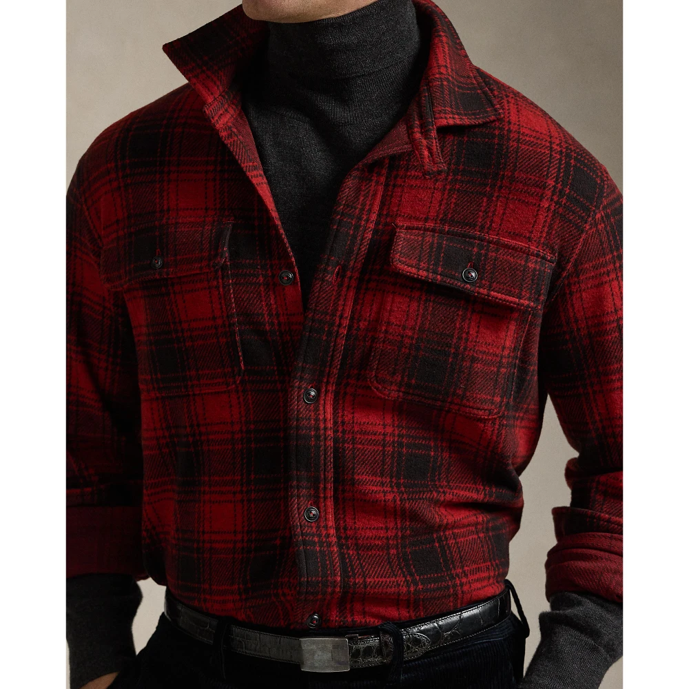 Ανδρικό Πλεκτό Πουκάμισο Classic Fit Plaid Knit Flannel Polo Ralph Lauren