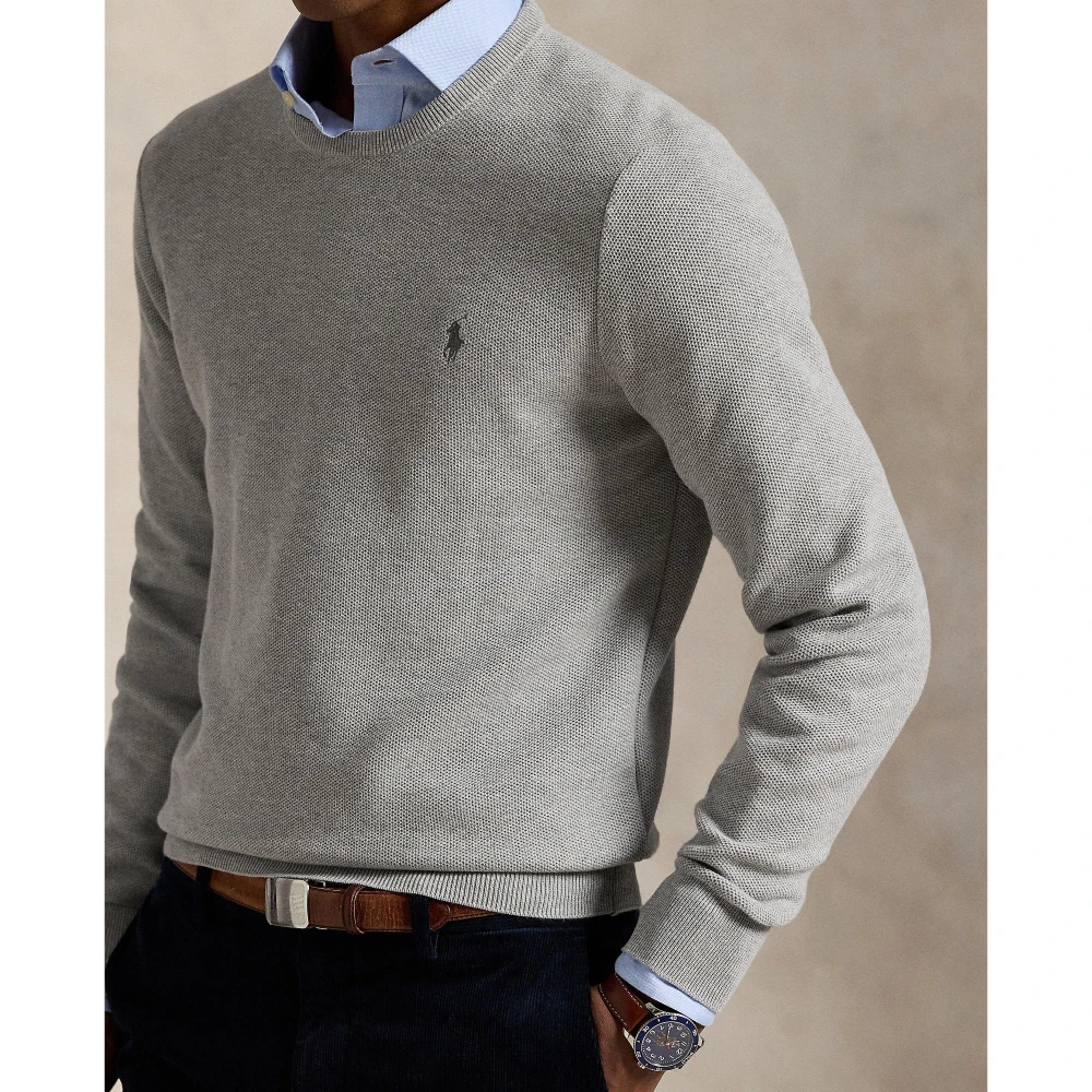 Ανδρικό Βαμβακέρο Πουλόβερ  Mesh-Knit Crewneck Polo Ralph Lauren