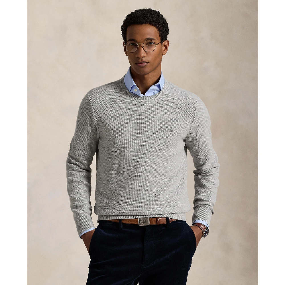 Ανδρικό Βαμβακέρο Πουλόβερ  Mesh-Knit Crewneck Polo Ralph Lauren