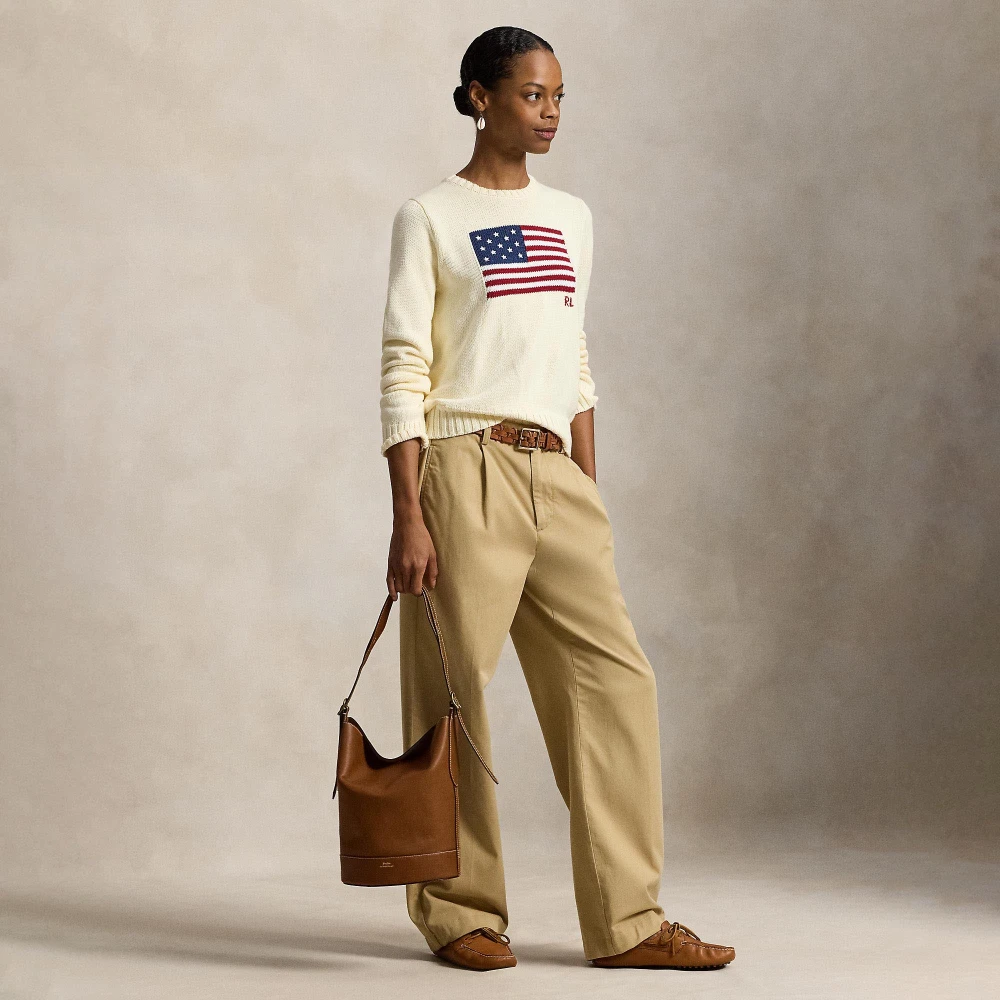  Γυναικείο Βαμβακερό Πουλόβερ Flag  Crewneck Polo Ralph Lauren