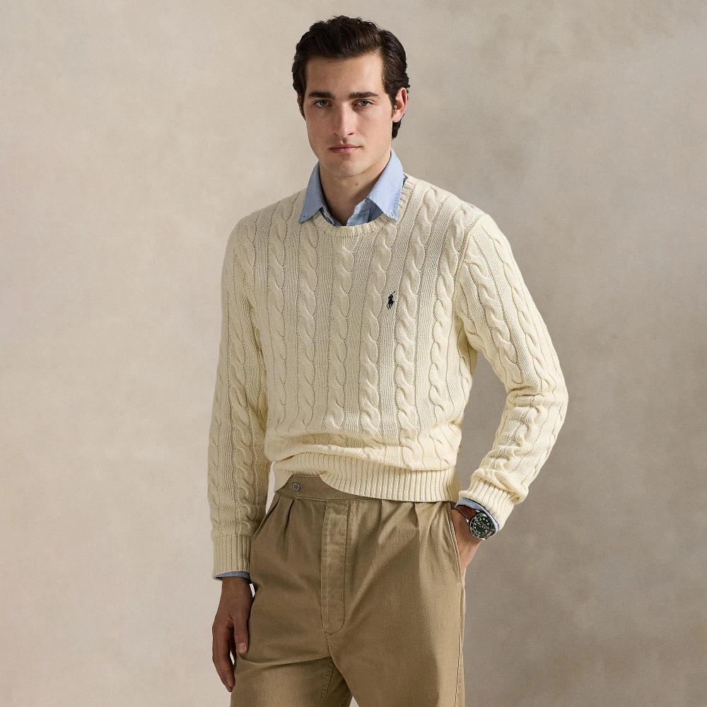 Ανδρικό Βαμβακερό Πουλόβερ Cable-Knit  Polo Ralph Lauren