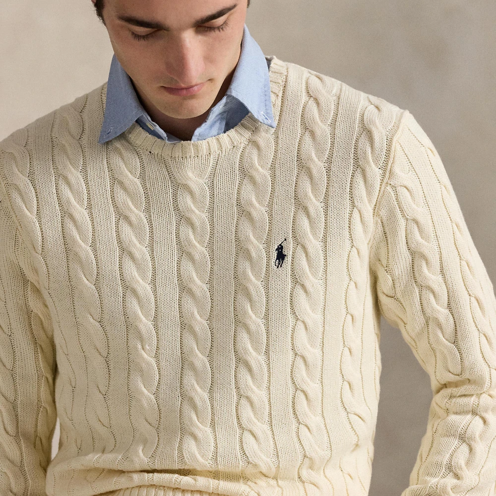 Ανδρικό Βαμβακερό Πουλόβερ Cable-Knit  Polo Ralph Lauren