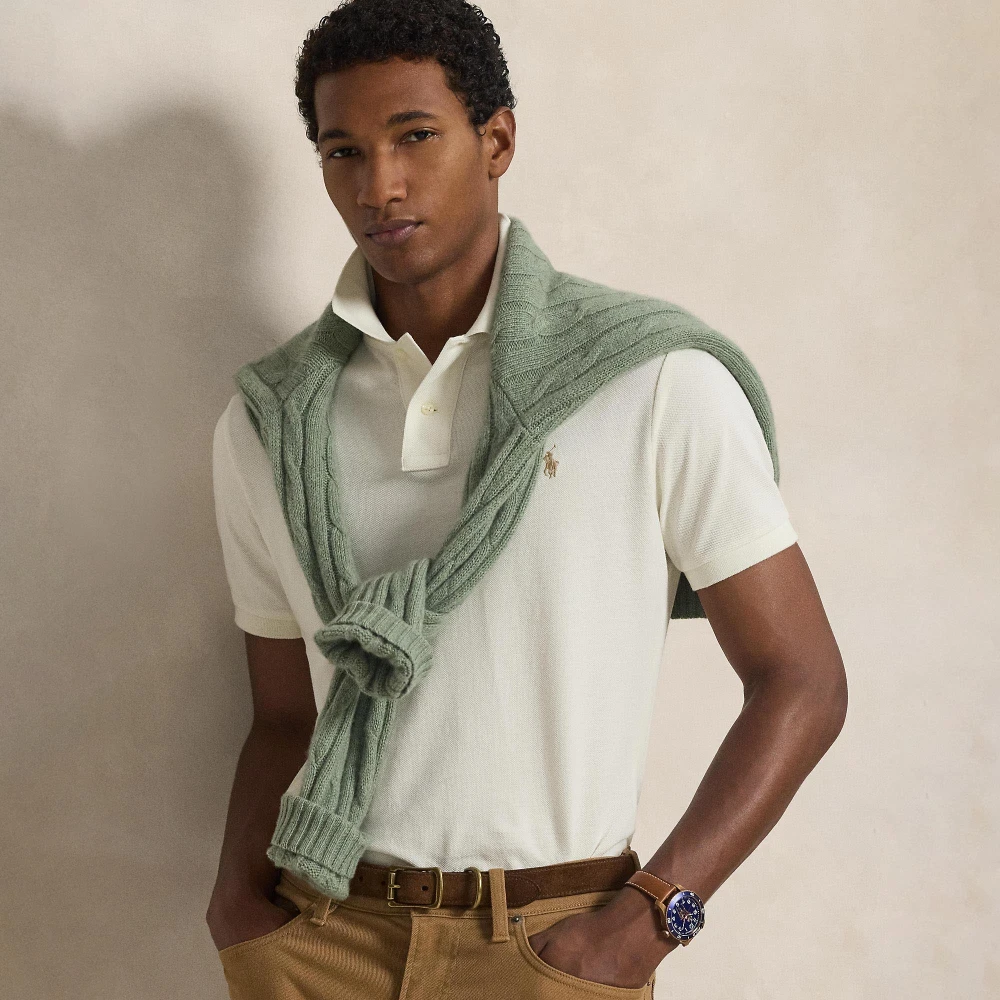 Ανδρική Μπλούζα Polo Custom Slim Fit Mesh  Polo Ralph Lauren