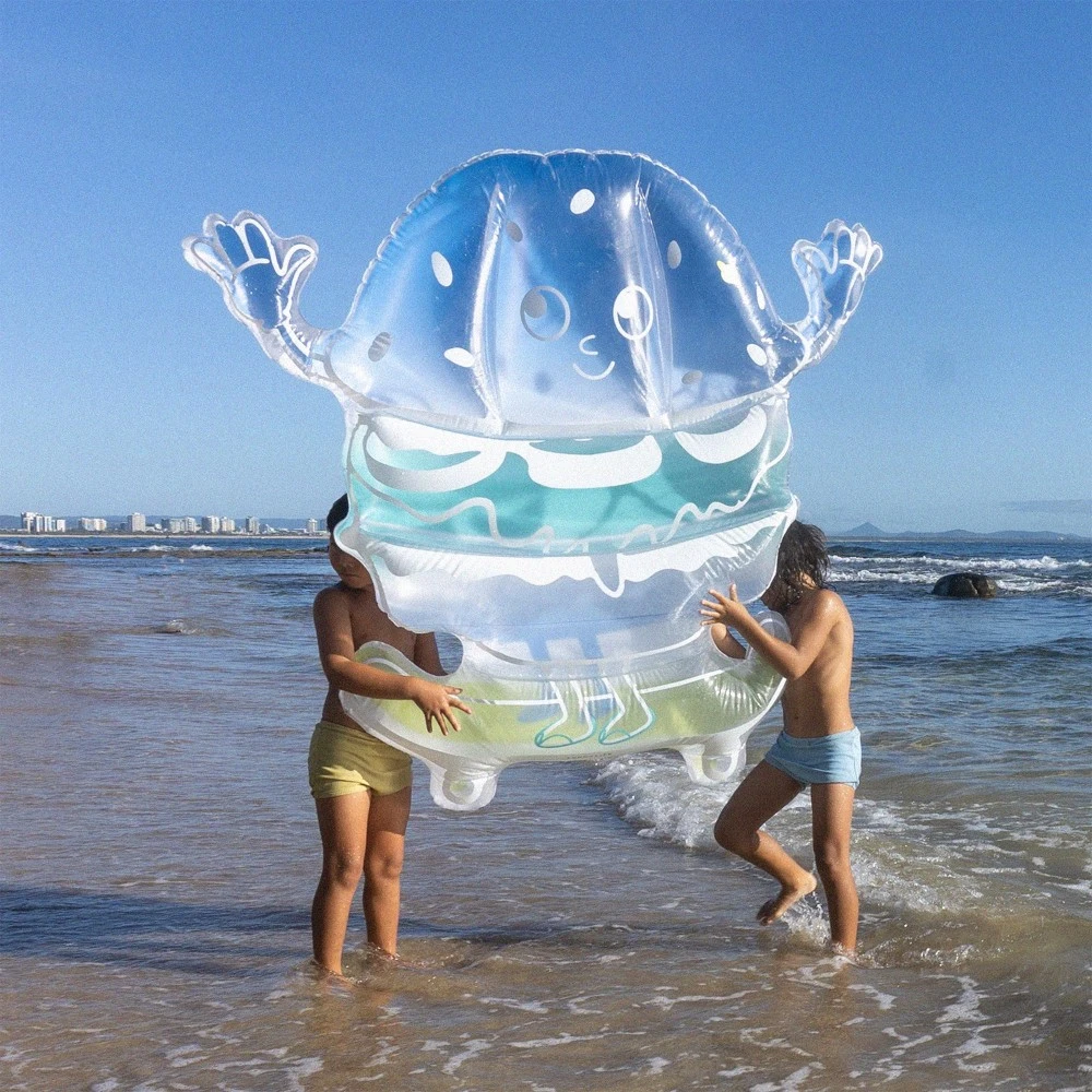 Παιδικό Στρώμα Θαλάσσης Lie-On Burger Boy The Sea Kids Blue-Lime SunnyLife