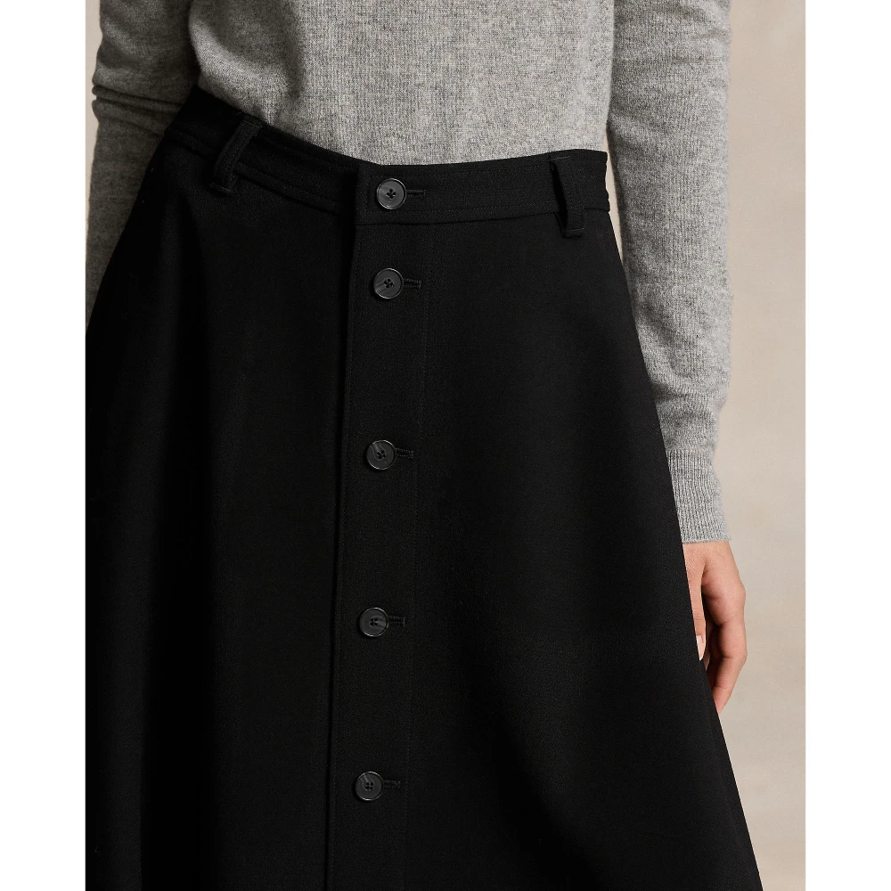 Γυναικεία Μάλλινη Φούστα Crepe Buttoned Polo Ralph Lauren
