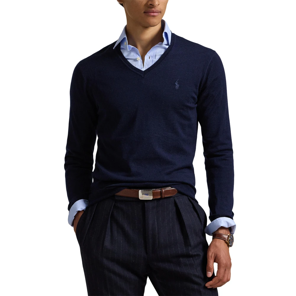 Ανδρικό Μάλλινο Πουλόβερ V-Neck Slim Fit Polo Ralph Lauren