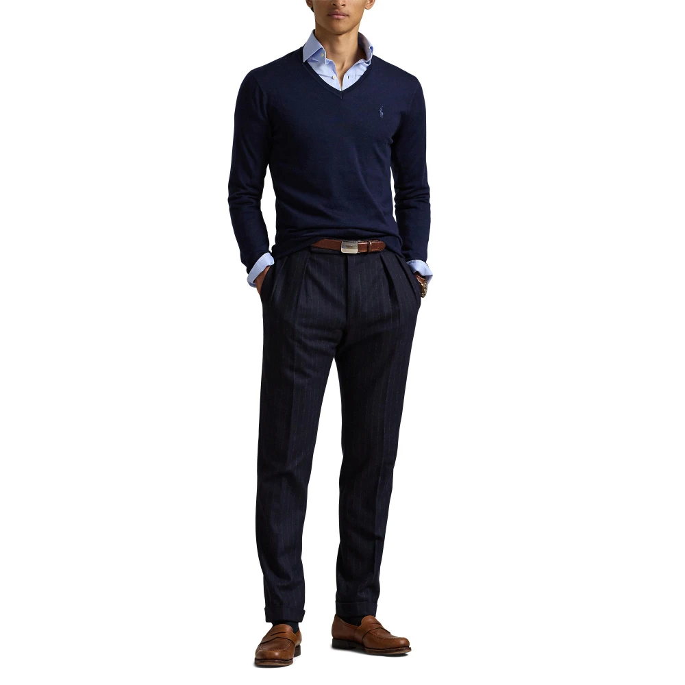 Ανδρικό Μάλλινο Πουλόβερ V-Neck Slim Fit Polo Ralph Lauren