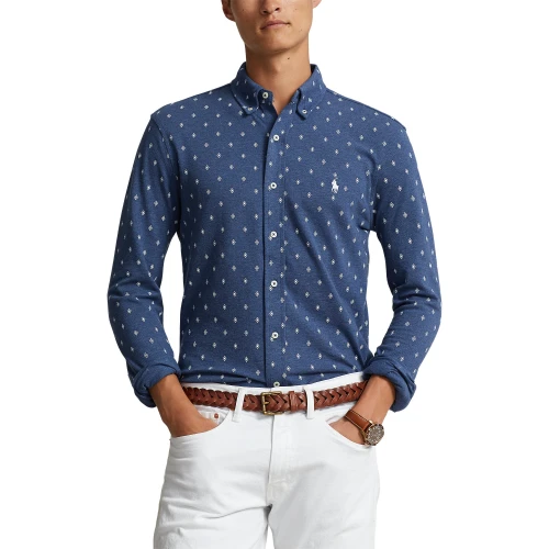 Ανδρικό Πουκάμισο Print Featherweight Mesh Polo Ralph Lauren