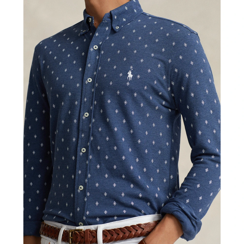 Ανδρικό Πουκάμισο Print Featherweight Mesh Polo Ralph Lauren