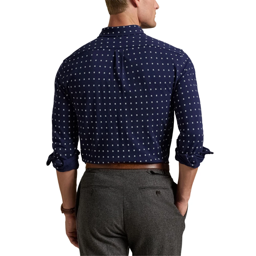 Ανδρικό Πουκάμισο Square-Print Featherweight Mesh Polo Ralph Lauren