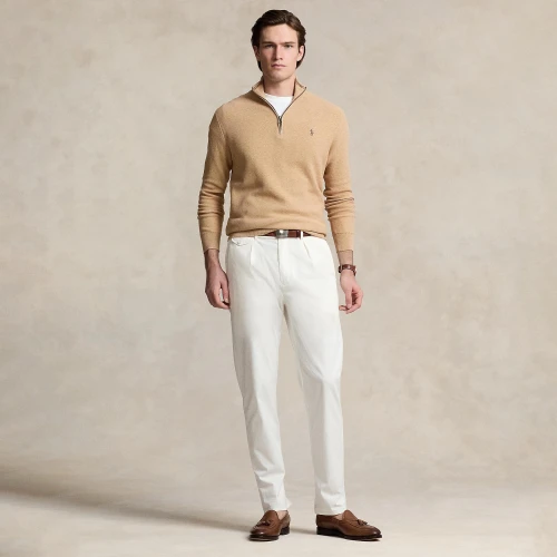 Ανδρικό Βαμβακερό Πουλόβερ Mesh-Knit  Quarter-Zip Polo Ralph Lauren